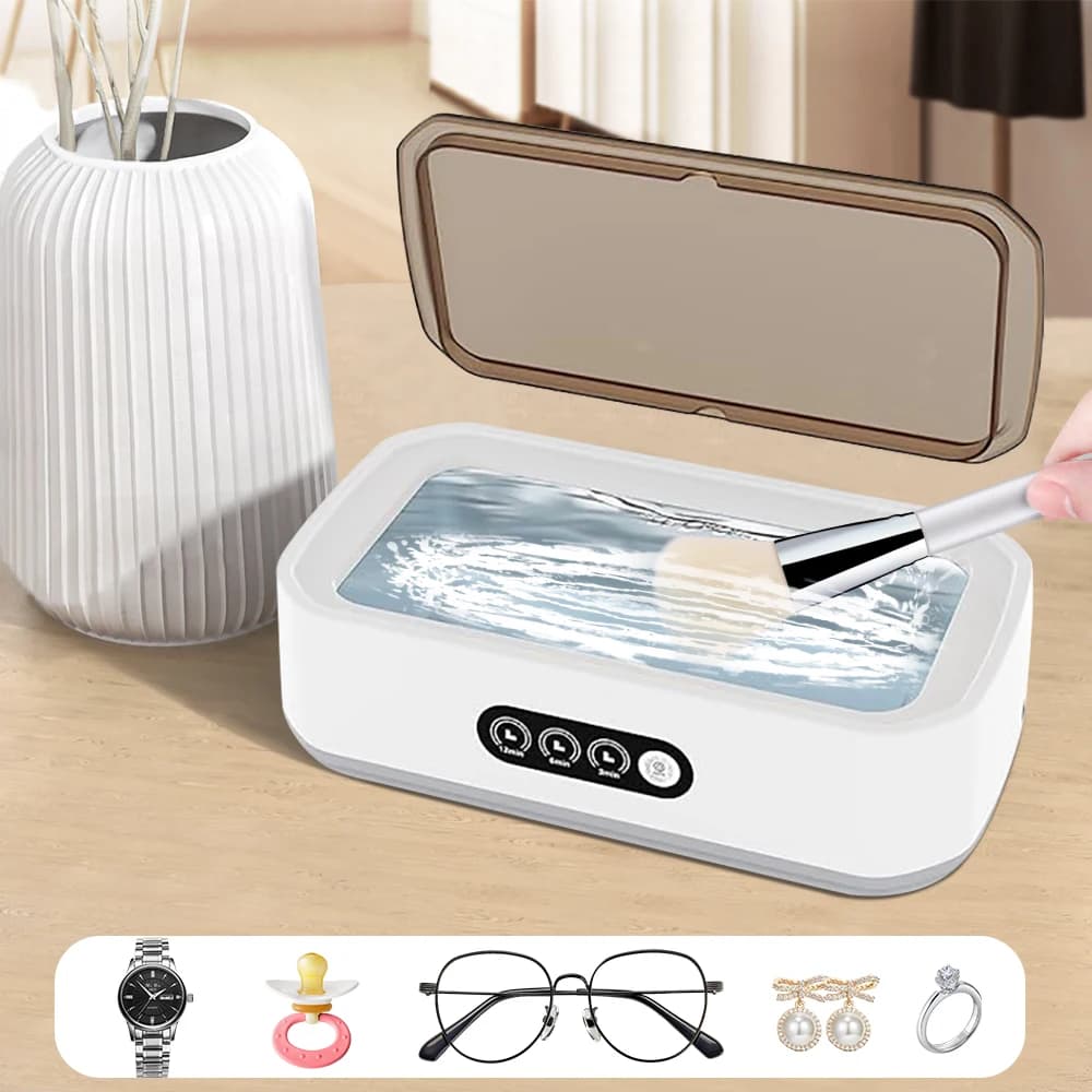 650ml Ultrasonic Cleaning Machine 360°All-Round High-frequency Vibration Clean For Glasses Jewelry Cosmetic Brushes Pro Cleaner