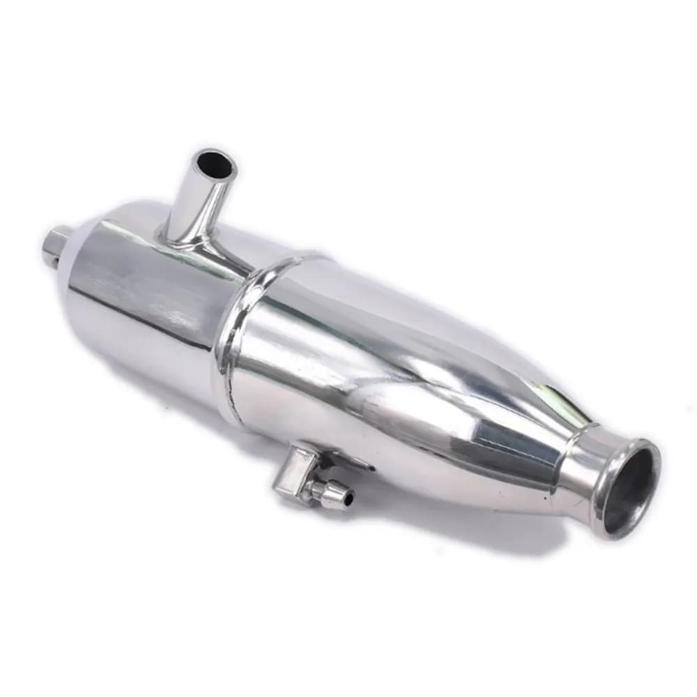 Nuovo Tubo di Scarico RC in Lega di Alluminio 102009 (02124) Compatibile con Auto RC Nitro 1/10 HPI HSP Losi Axial Kyosho - Parti di Aggiornamento