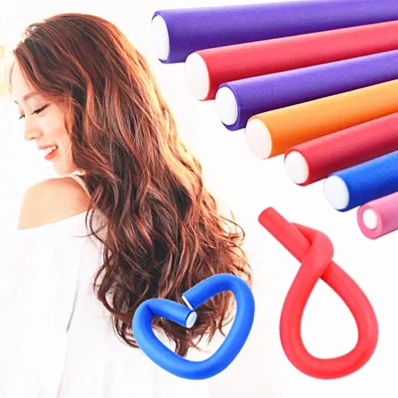 10 pcs Foam Heatless Curling Rod Soft Bendy Twist Curls Sponge Tool Bigody Rollers Tools For Styling Hair FAI FROM YOU Set Color Casual
