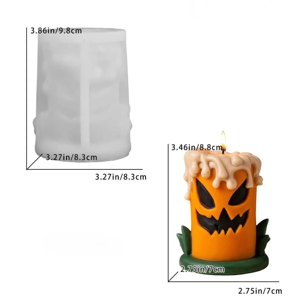 DIY Halloween Ornament Mold Multi-purpose Silicone Candle Wax Mold Easy Release Non-stick Epoxy Resin Plaster Mold