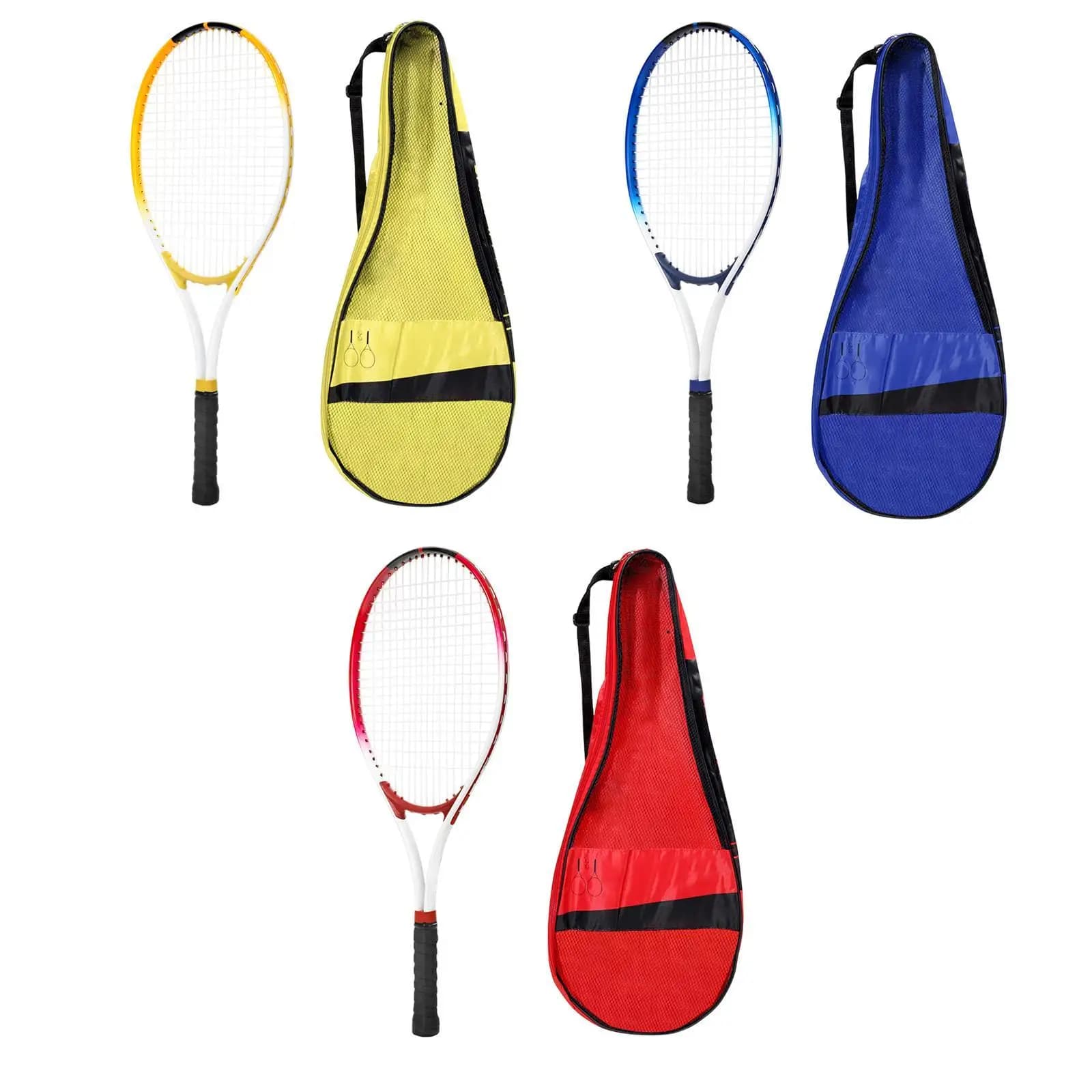 Tennis Racket Portable Storage Bag Set Shock Resistant Handle for Adults Women Men Indoor Outdoor Training