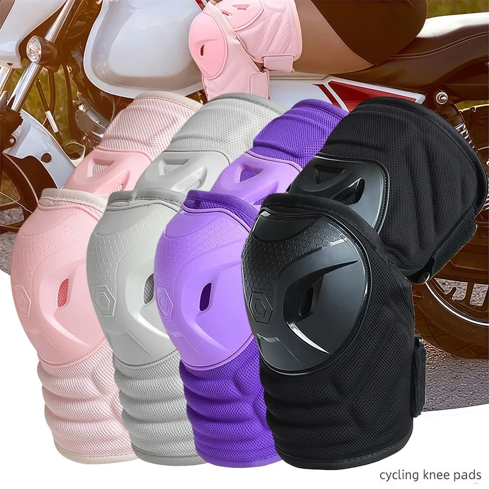 1/2 pezzi ginocchiere per moto ginocchiere regolabili per moto parastinchi equipaggiamento protettivo per moto/motocross/vTB/racing/pattinaggio