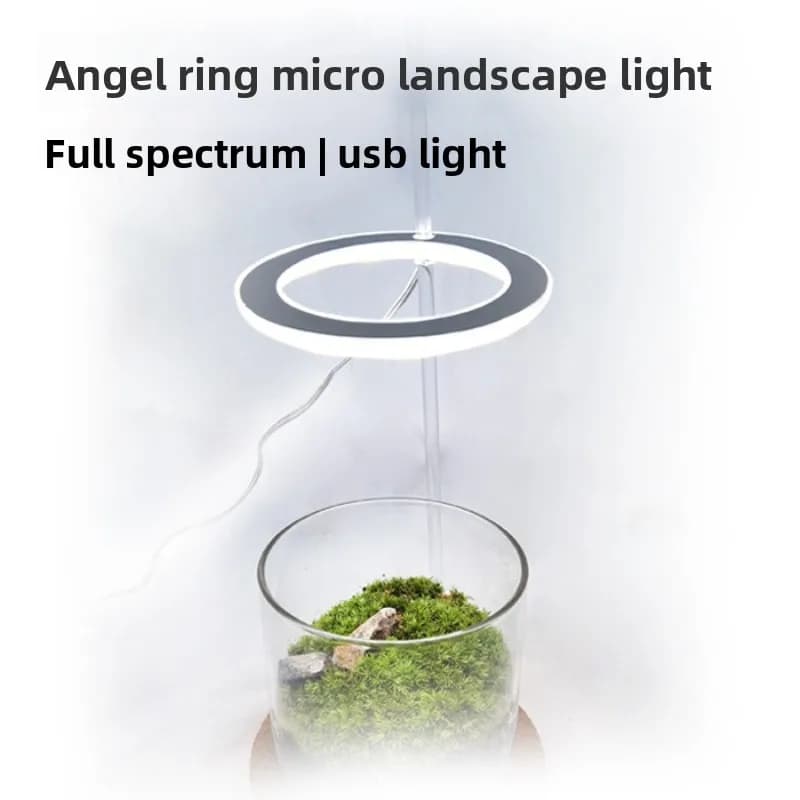 Lampada LED per Crescita Piante Alimentata USB con Timer, Dimmerabile, Spettro Completo, Luci Solari per Piante da Interno
