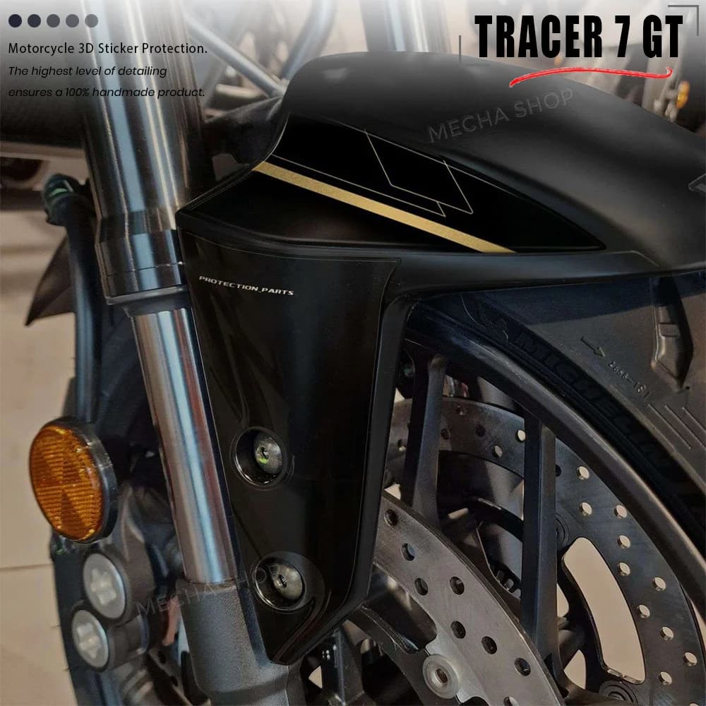Per Tracer 7 2025- Tracer 7 GT: Adesivi 3D in Resina Impermeabili Anti-Graffio per Parafango