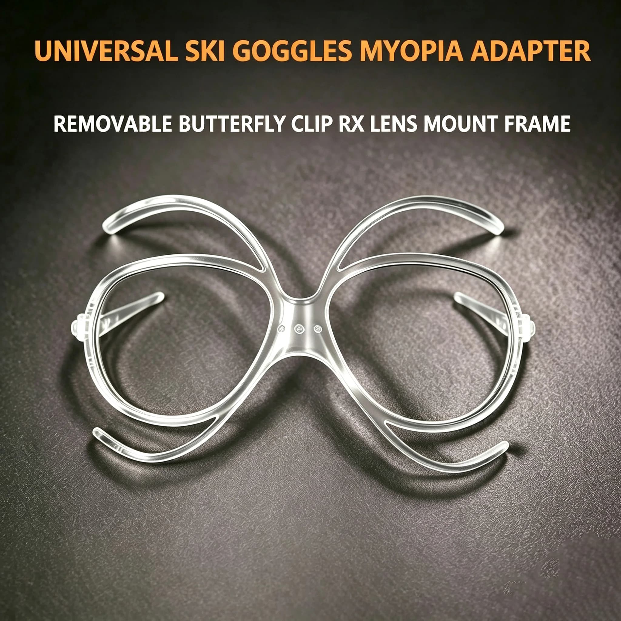 Universal RX Prescription Lens Insert Inner Frame, Butterfly Clip Design For Ski Goggles