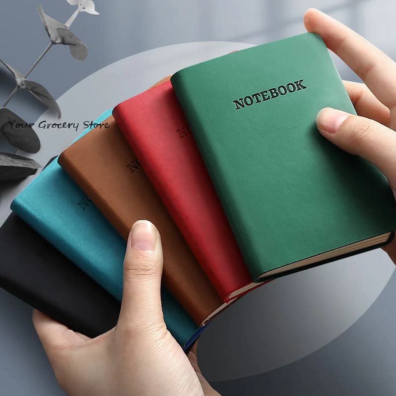 Mini Taccuino A7 Portatile, Blocco Note Tascabile, Diario, Agenda, Cancelleria per Ufficio e Scuola, Semplice Mini Quaderno
