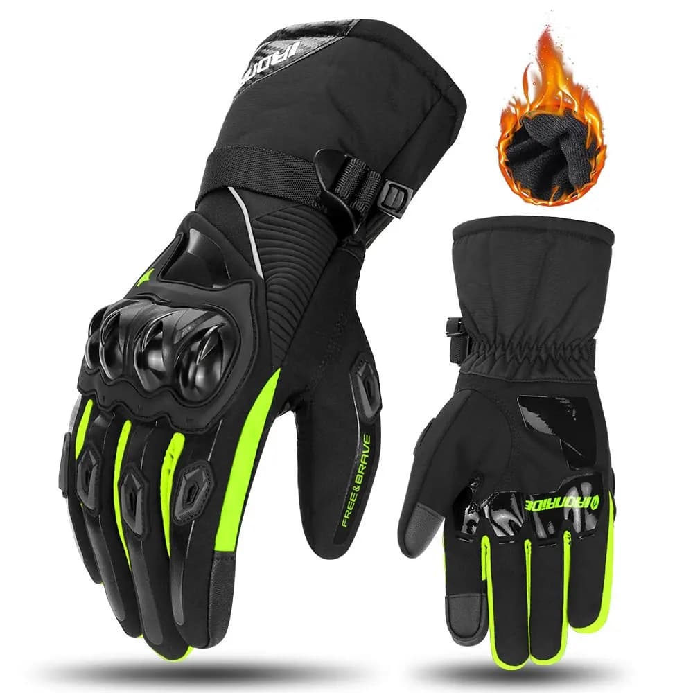 Guanti da moto da uomo Guanti protettivi da moto caldi antivento invernali Guanti da equitazione touch screen da motocross impermeabili al 100% M-2XL