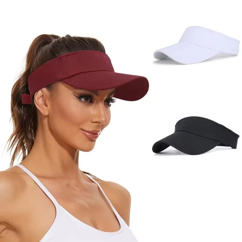 Men Women Adjustable Tennis Caps,Summer Sun Hat Unisex,Sport Headband Classic Sports Visor Hat Running Caps Tennis Beach Hat