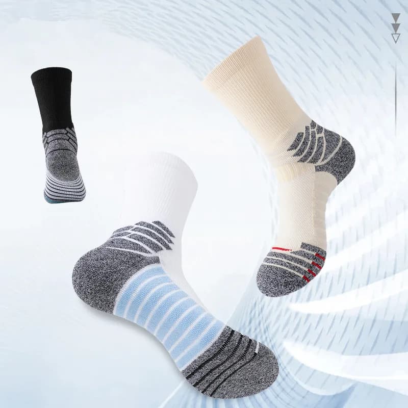 Calzini da basket da uomo Accessori da calcio Calzini sportivi antiscivolo da allenamento per bici da trail running per campeggio da ciclismo maschile