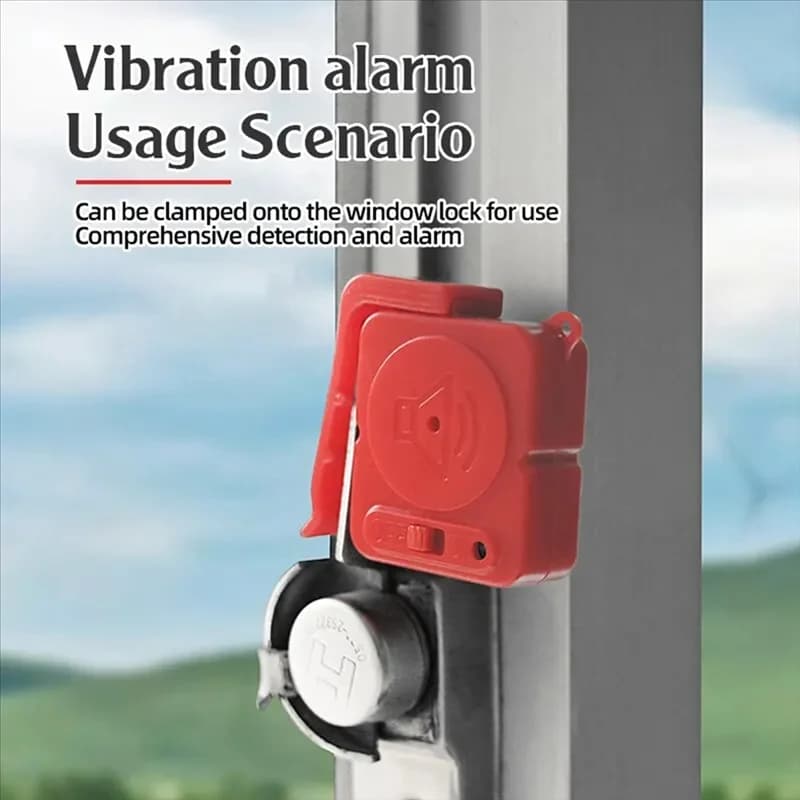 Sensori di allarme a vibrazione Rilevatore ultrasottile da 120 dB Allarme antifurto antifurto per porta finestra di casa Borsa da bici Sicurezza-ABPS