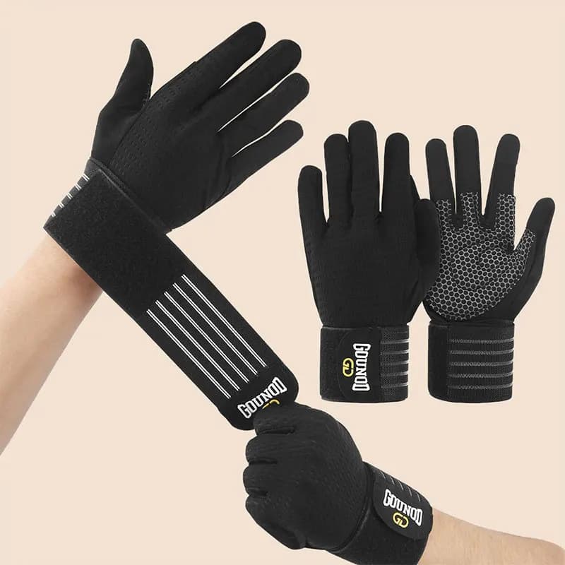 2 Piece Full-Level Fitness Gloves Breathable Sports Bracelets Wear Resistant Wear Resistant Barbell Equipment Iron Sports Gloves for weight lifting