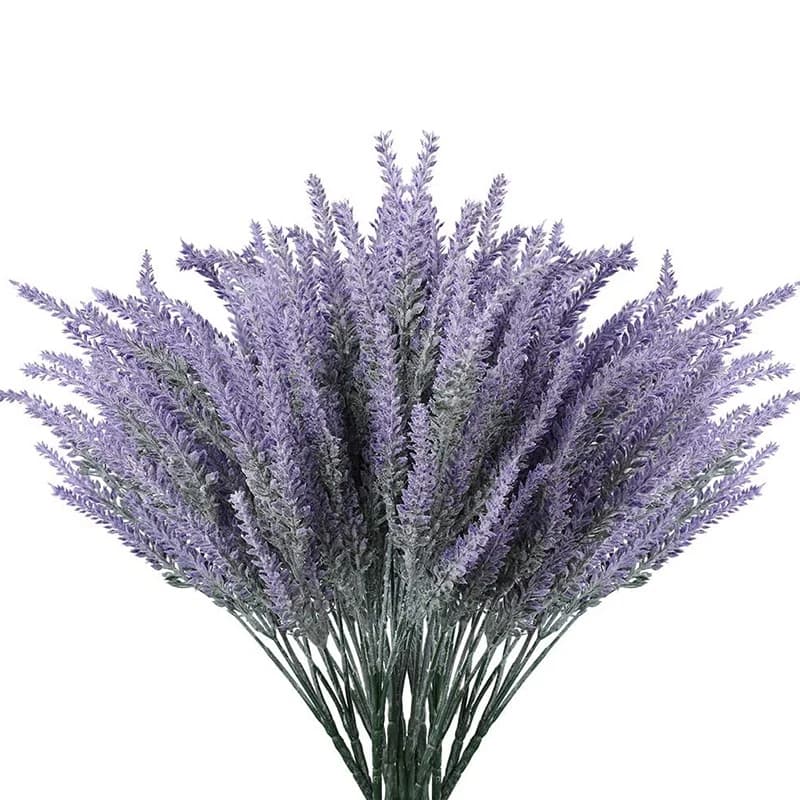 Artificial lavender flowers 8 pieces of fake plants with fake plastic wedding Bouquet for centerpiece decorations for home kitchen