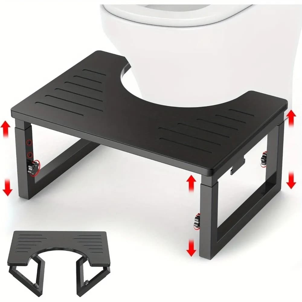 Removable Toilet Stool Anti-slip Iron and Wood, Anti-Constipation Poggiapiedi Stool, Anti-Curling Leg, for Vasino Training