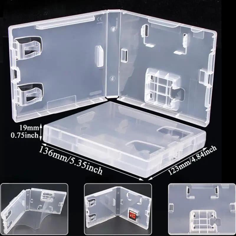 Nuova scatola porta schede di gioco, custodia protettiva in plastica trasparente, organizer in plastica trasparente per Switch NDS NDSL NDSi 3DS 2DS