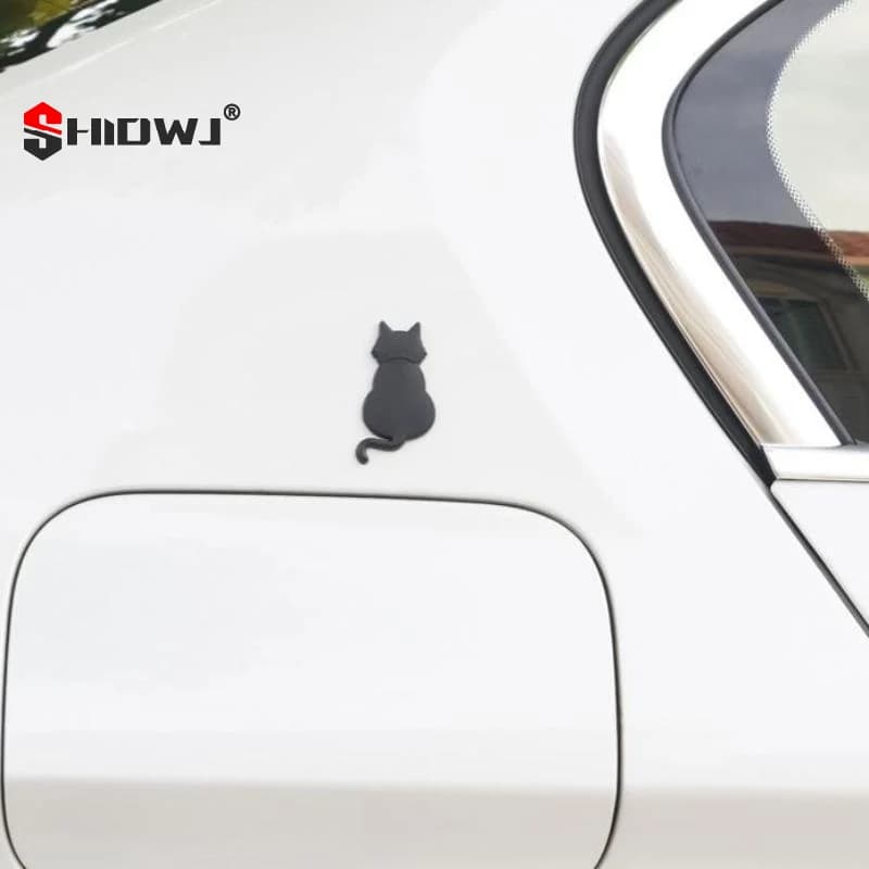Adesivo 3D in Metallo a Forma di Gatto, Emblema Personalizzato per Auto, Decorazione Originale per Coprire Graffi, Adesivo Decorativo per Esterni Auto