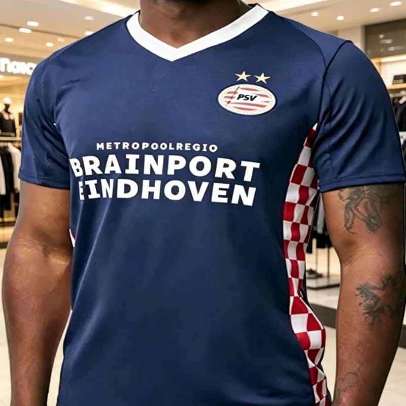 Summer Men Football Jerseys V-neck Sports Quick Drying Cycling T Shirts Jong PSV Soccer Jerseys Team Uniform Family Kids Tees