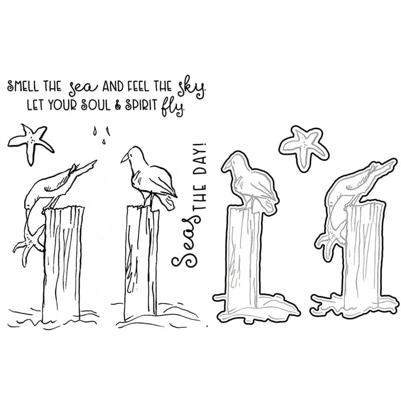 2023 febbraio New Animal Seagull timbri trasparenti in legno e fustelle per il taglio di metalli per Scrapbooking di biglietti di auguri di carta fai da te