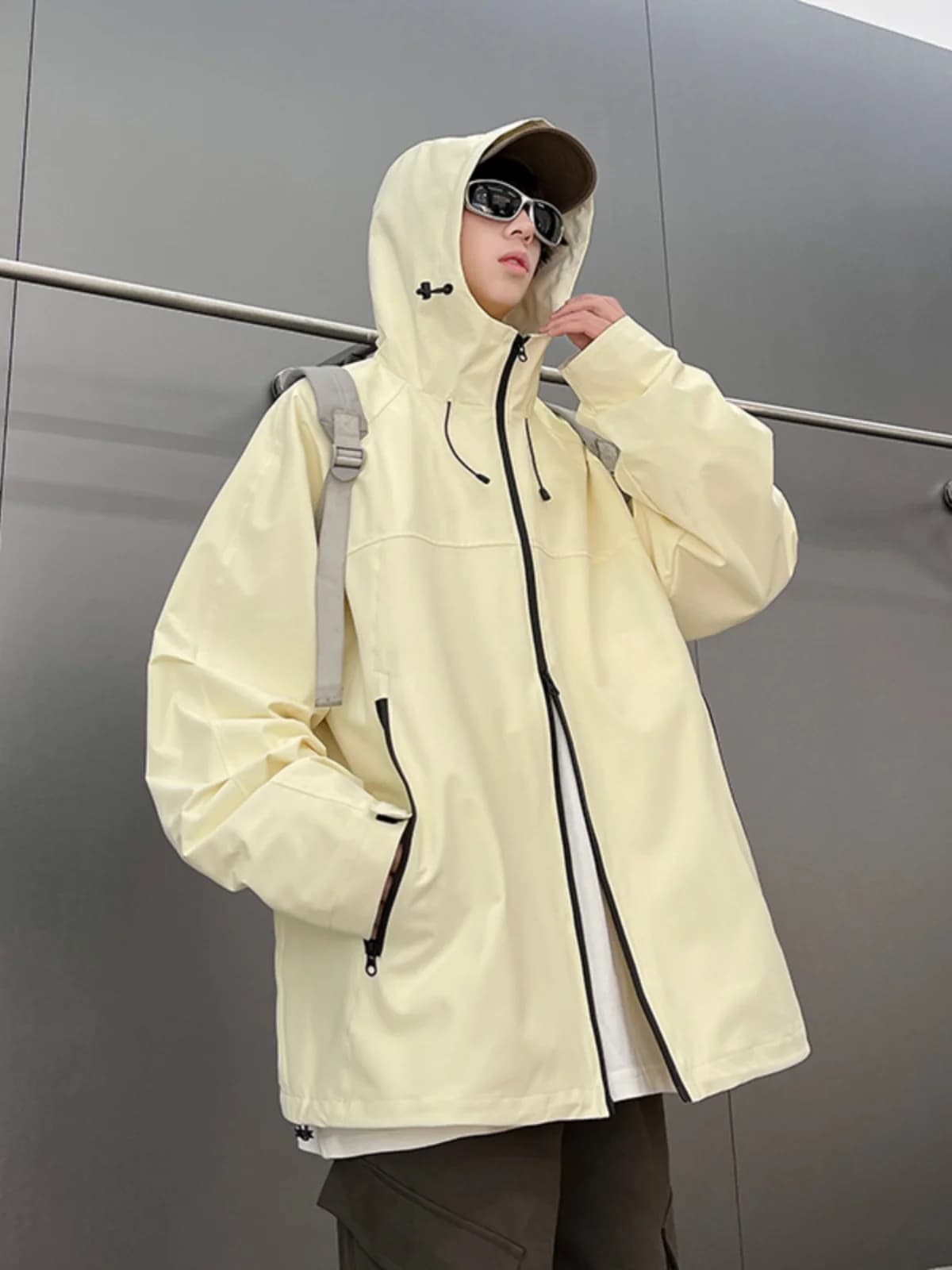 Yellow Jacket Men's Casual Style Spring Autumn 2024 New Trendy Brand High Street American Leisure Workwear Jacket