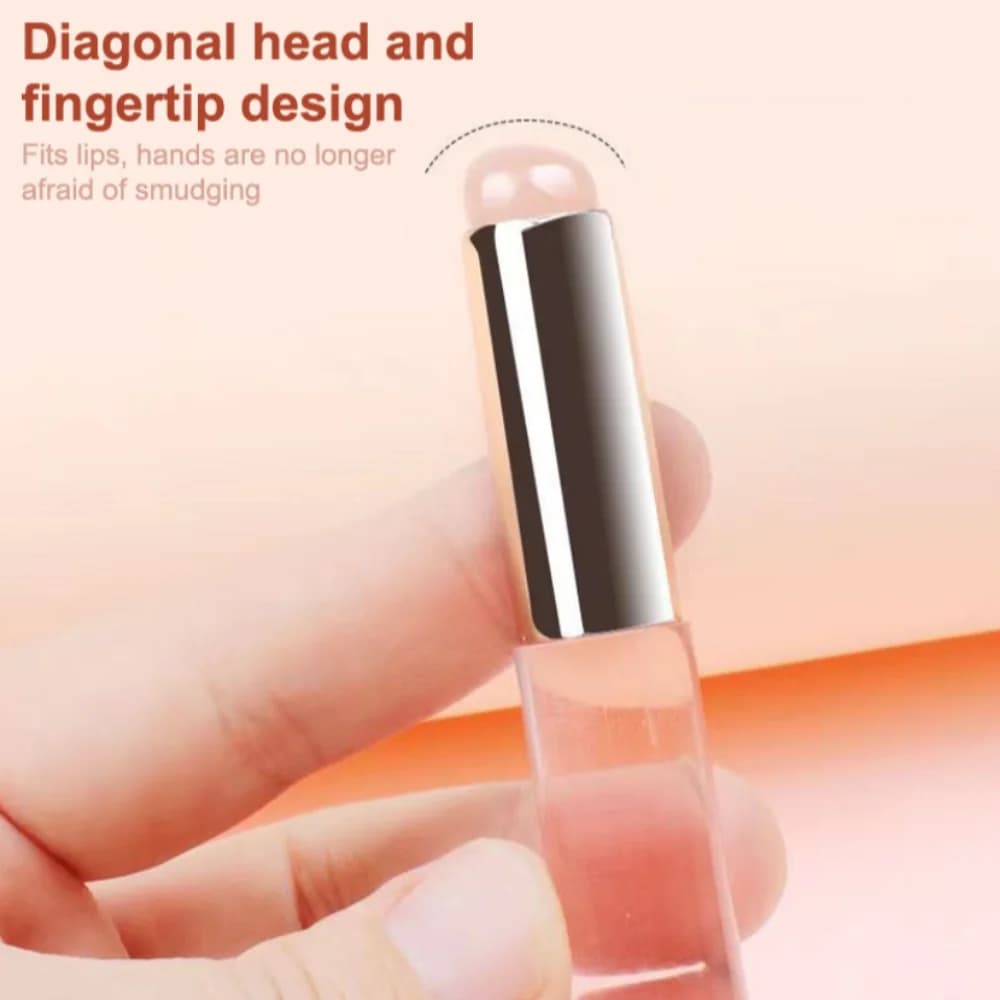Round Head Silicone Lip Brush with Cover Lipstick Brush Upgrade Angled Concealer Brush Mini Multi-Use Lipstick Makeup Brushes
