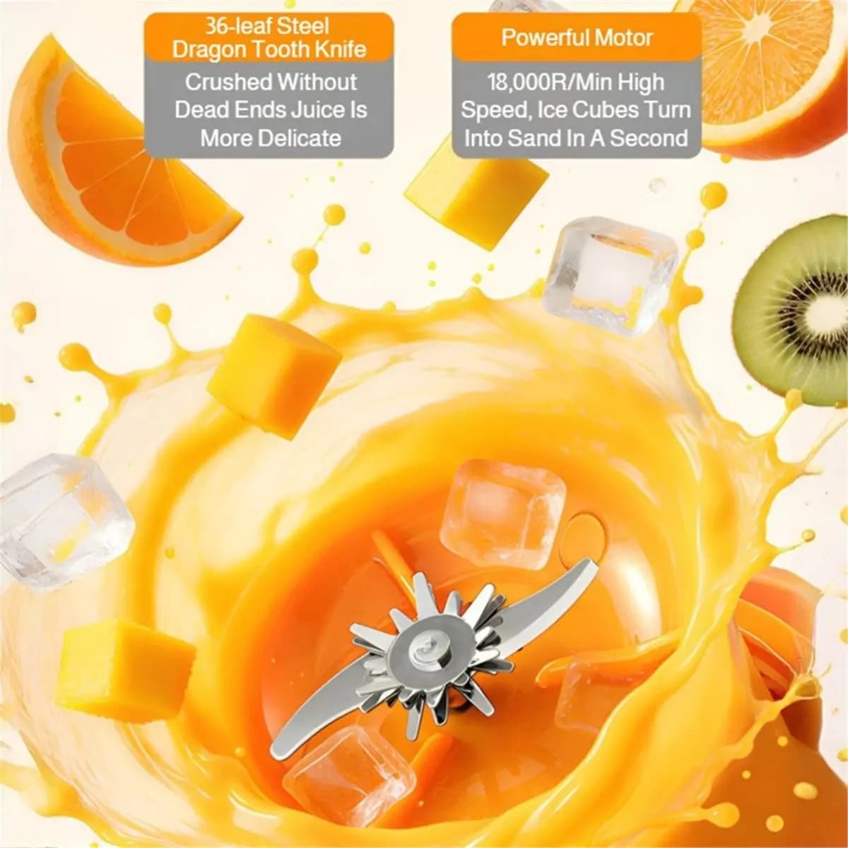 update. Portable Blender USB Rechargeable Juicer Cup Multifunctional Ice Crushing Mixer for Home Travel Personal Fruit Juice