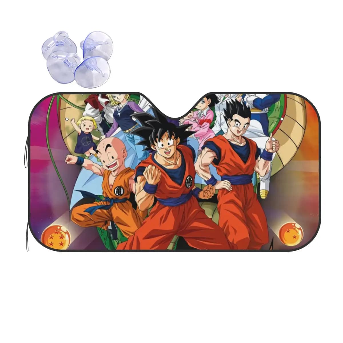 Parasole Divertente Dragon Ball Z DBZ Anime, Copertura per Parabrezza Auto in Alluminio DBZ Goku, Protezione da Ghiaccio e Polvere