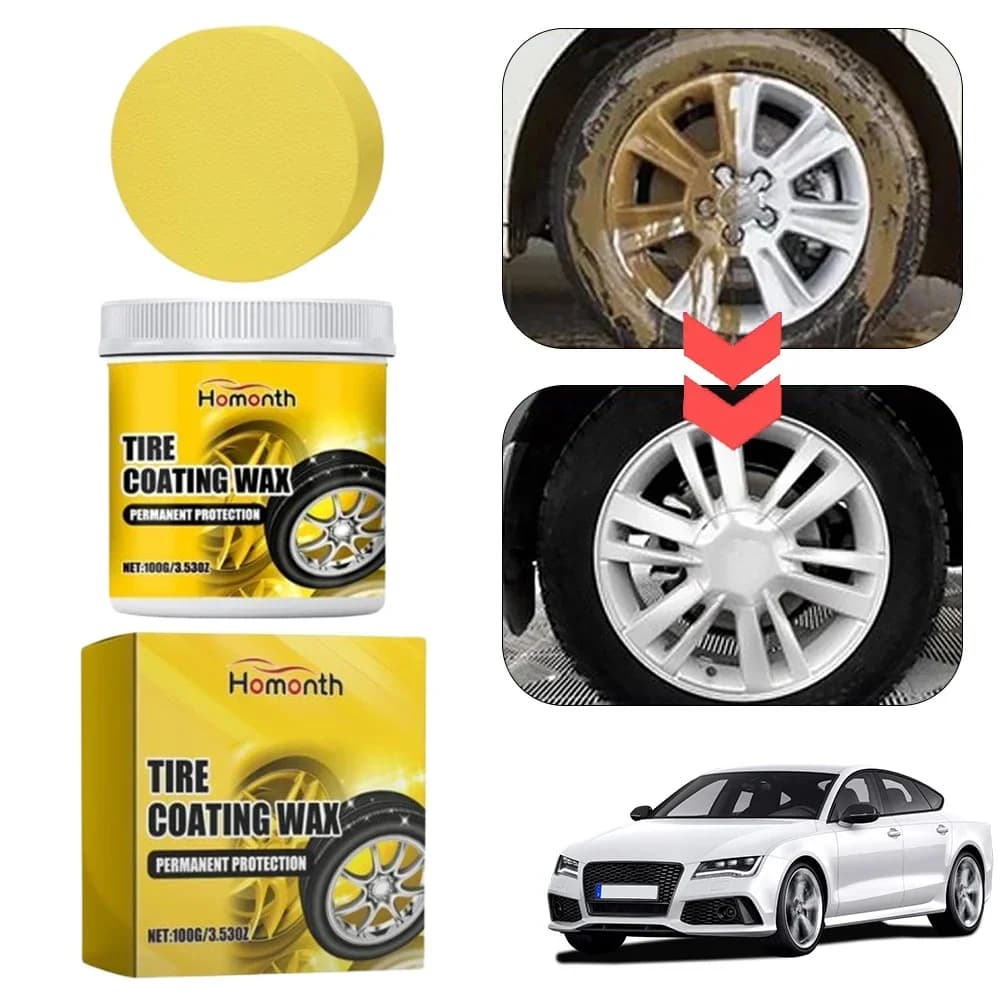 100g Cera per rivestimento di pneumatici Crema per ricostruzione di pneumatici per auto e pellicola per placcatura Agente per la ristrutturazione di pneumatici per auto Cera detergente per bordi antietà
