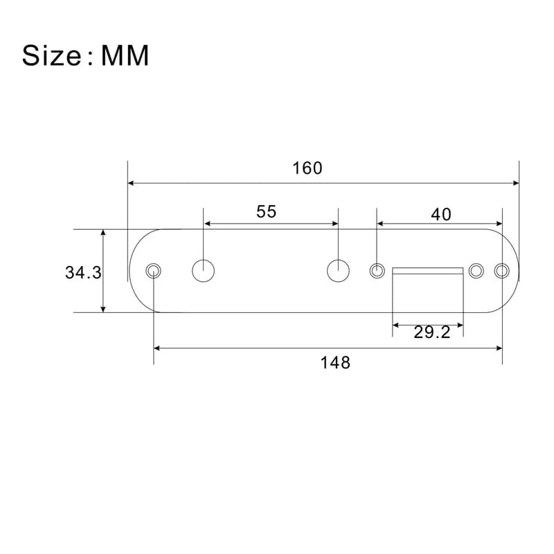 Electric Guitar Iron Control Plate Metal Pickguard / Circuit Board Cover Guitar Control Panel / Shield Plate For TL Guitar Parts