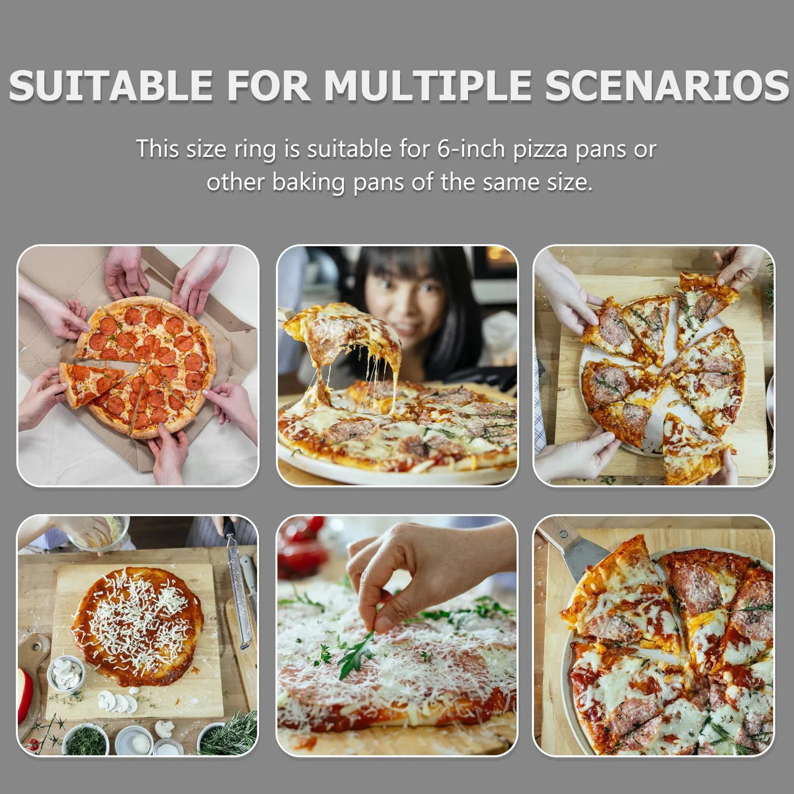 1 Pezzo Anello Dosatore per Salsa Pizza in Plastica, Strumento Professionale per Fai da Te, Rotondo, Adatto per Teglie Pizza da 6 Pollici, Utensile da Cucina in Plastica per Panificazione