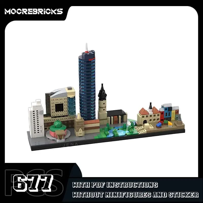 Serie MOC di Architetture Famose Mondiali, Modellini di Edifici Skyline, Blocchi da Costruzione, Regali di Compleanno per Bambini