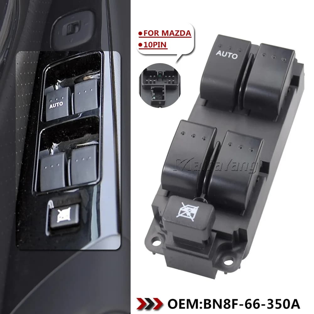 BN8F-66-350A interruttore di controllo principale dell'alzacristallo elettrico anteriore sinistro per Mazda 3 2004-2009 BN8F66350A