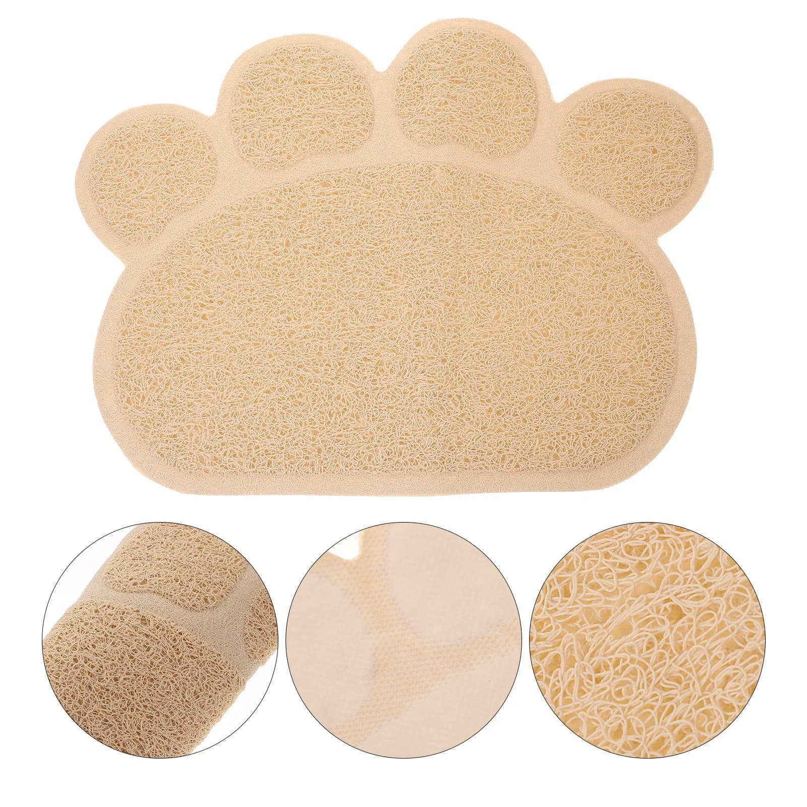 Cat Litter Mat Non-Slip Pet Paw Shape Dish Bowl Placemat for Dog Cat Puppy Kitten Food Water Mat 30x40cm Pink Absorbent Easy