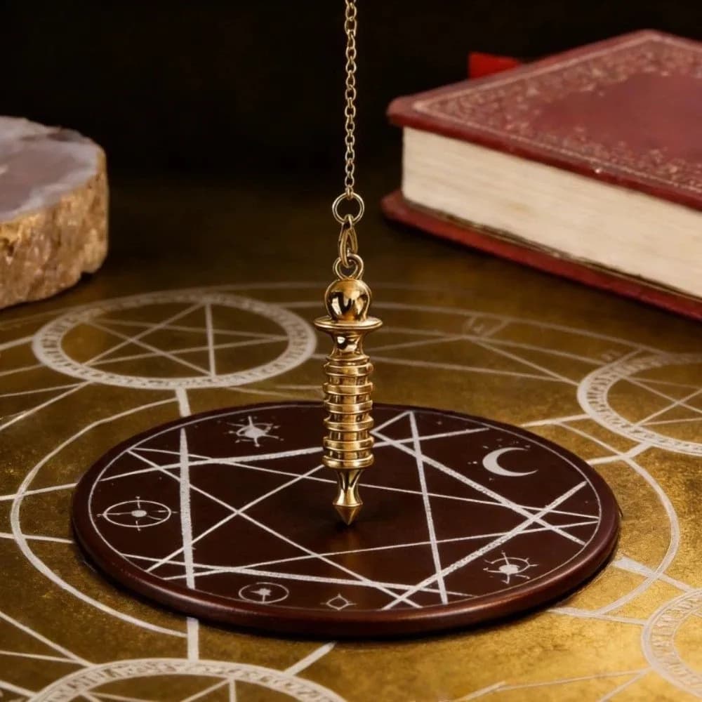 Dowsing Witch Spiritual Pendulos Pointed Meditation Copper Isis Pendulum Spiral Energy Cone Metal Pendulum Women Girls