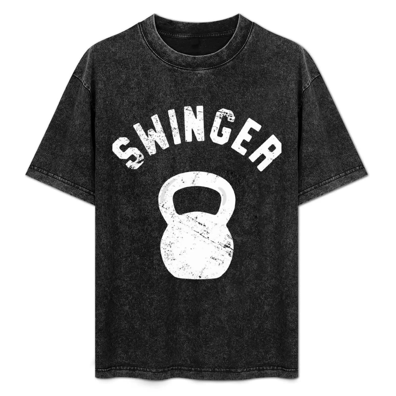 T-shirt Swinger, divertente t-shirt per allenamento con kettlebell, leggera, per allenamento in palestra
