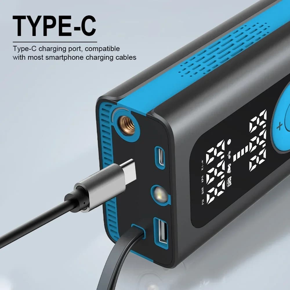 NickWireless Tire Air Inflator Portable Air Compressor Electric Air Pump for Car Tire With Power Bank 150PSI