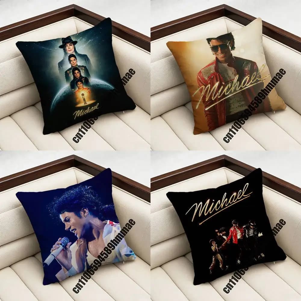For M-Michael J-Jackson Movie 2026 Throw Pillow Case Sham 45x45cm 40x40cm Square Car Pillowcase Pad Cushion Cover