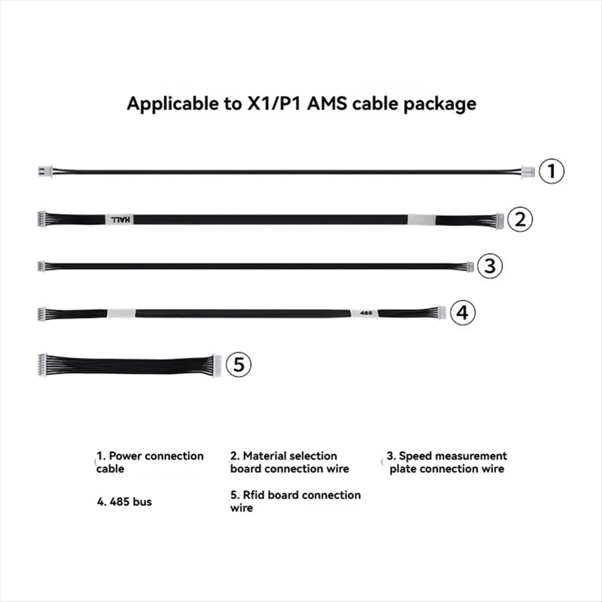 A64I 5PCS Cable Pack High Quality Cable 3D Printer Accessories for Lab X1/P1 Series Speed Test Board Power Cable
