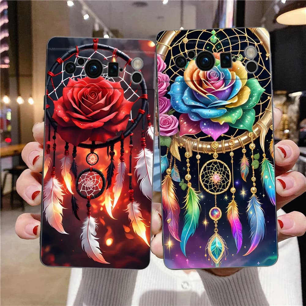 Mandala Dreamcatcher Phone Case Cover for Google Pixel 10 9 8 7 6 9A 8A 7A 6A Pro Shockproof Soft TPU 10 9 Pro XL Shell Capas