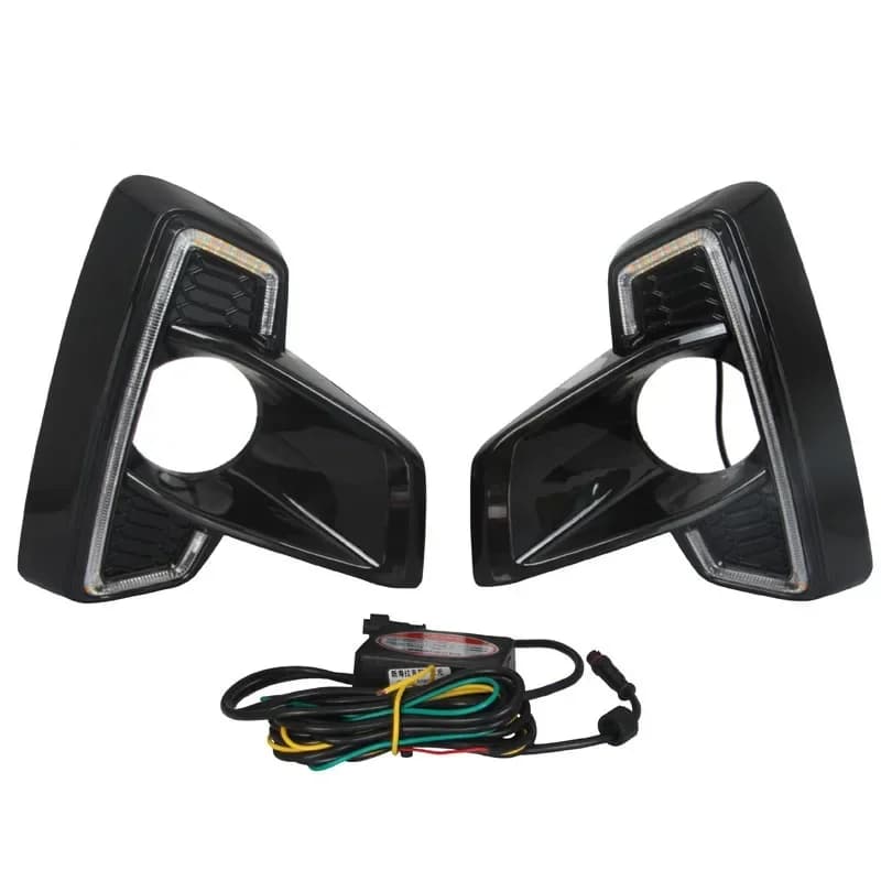 Auto LED 12V Fari Diurni Per Toyota Hilux Revo Rocco 2018 2019 2020 Luci Diurne Giallo Segnale di Girata DRL Auto Fendinebbia