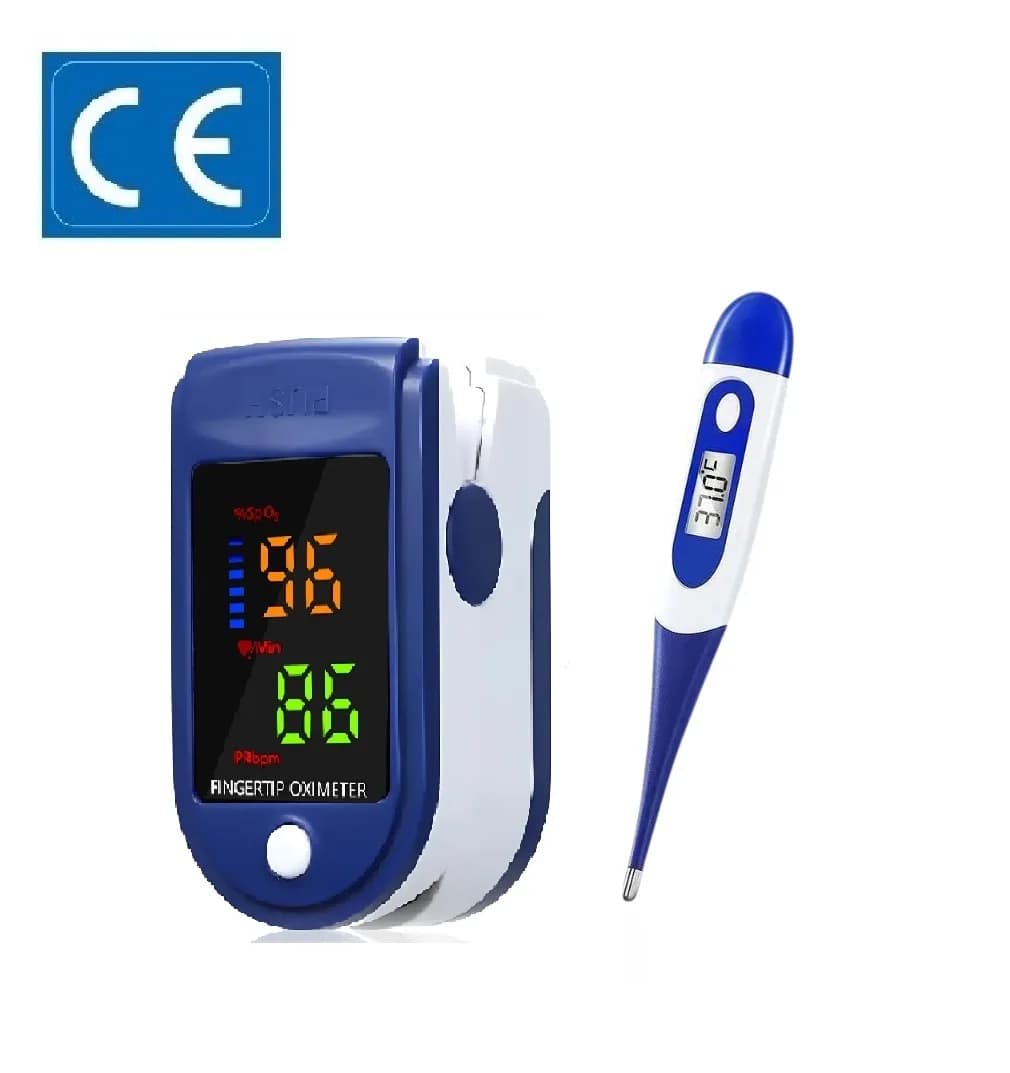Pulse oximeter Clip for finger Pulse thermometer Soft head electronics Oral armor temperature measurement Family Adult Children