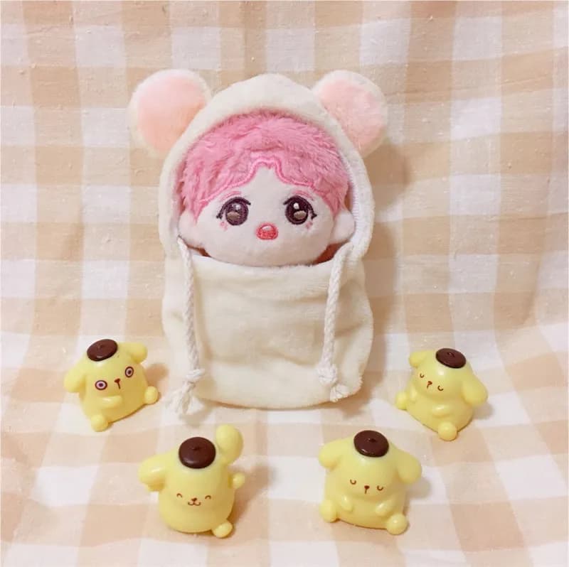 10cm Animated Cartoon Doll Backpack Cute Handmade Tiger Animal Bag Popular Korean Doll Bag Accessories