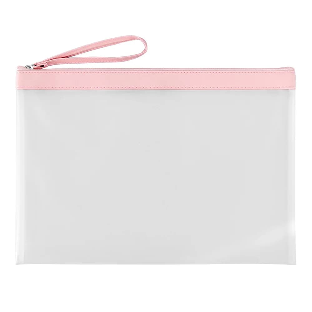 Cartella scolastica formato A4 Loop Pull Organizer Borsa per documenti trasparente Formato A5 Portadocumenti per ufficio per archiviazione documenti Ufficio