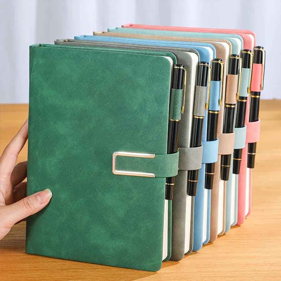 Vintage A5 leather notebook with personalized soft cover - perfect for business meetings and college life journal notebook protege cahier notebooks