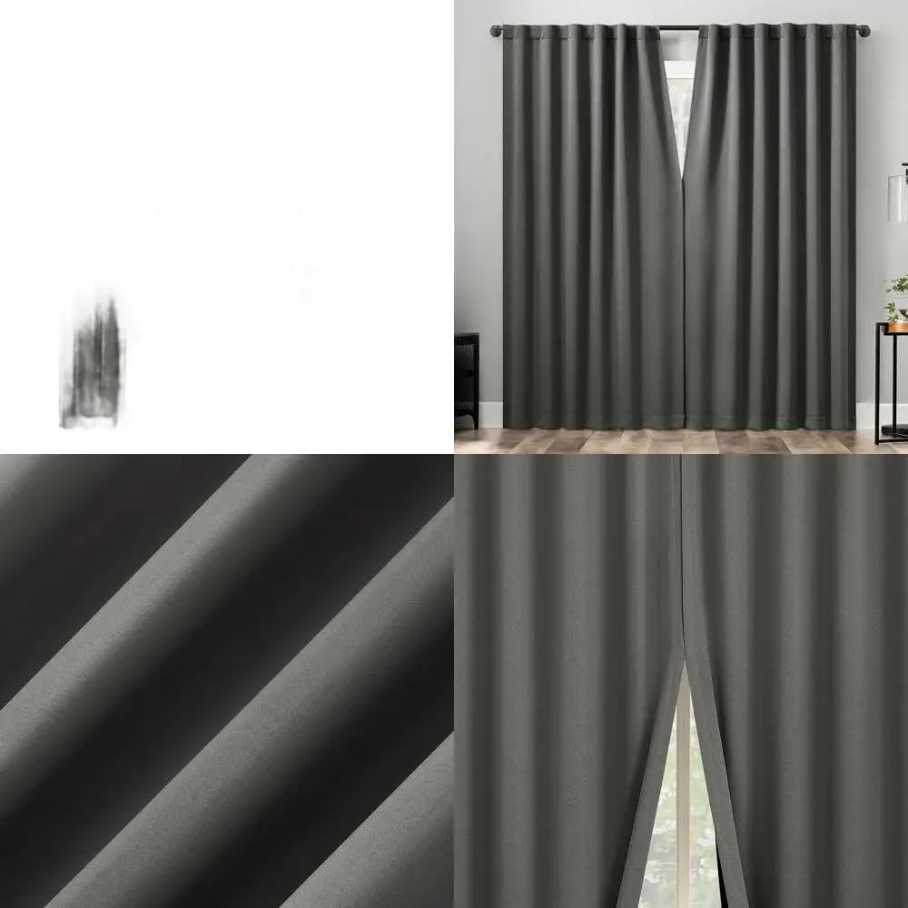 Pannelli per tende oscuranti plissettate con chiusura magnetica, grigio, 52 x 96 (confezione da 2)