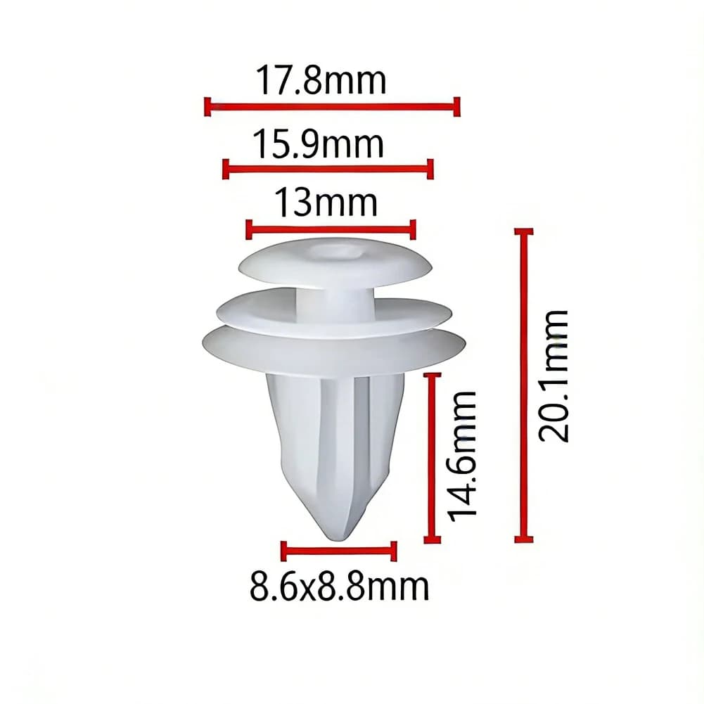 Set of 50 Fixing Clips for Toyota Door Panels 90467-10161 94858299, Installation Without Tools