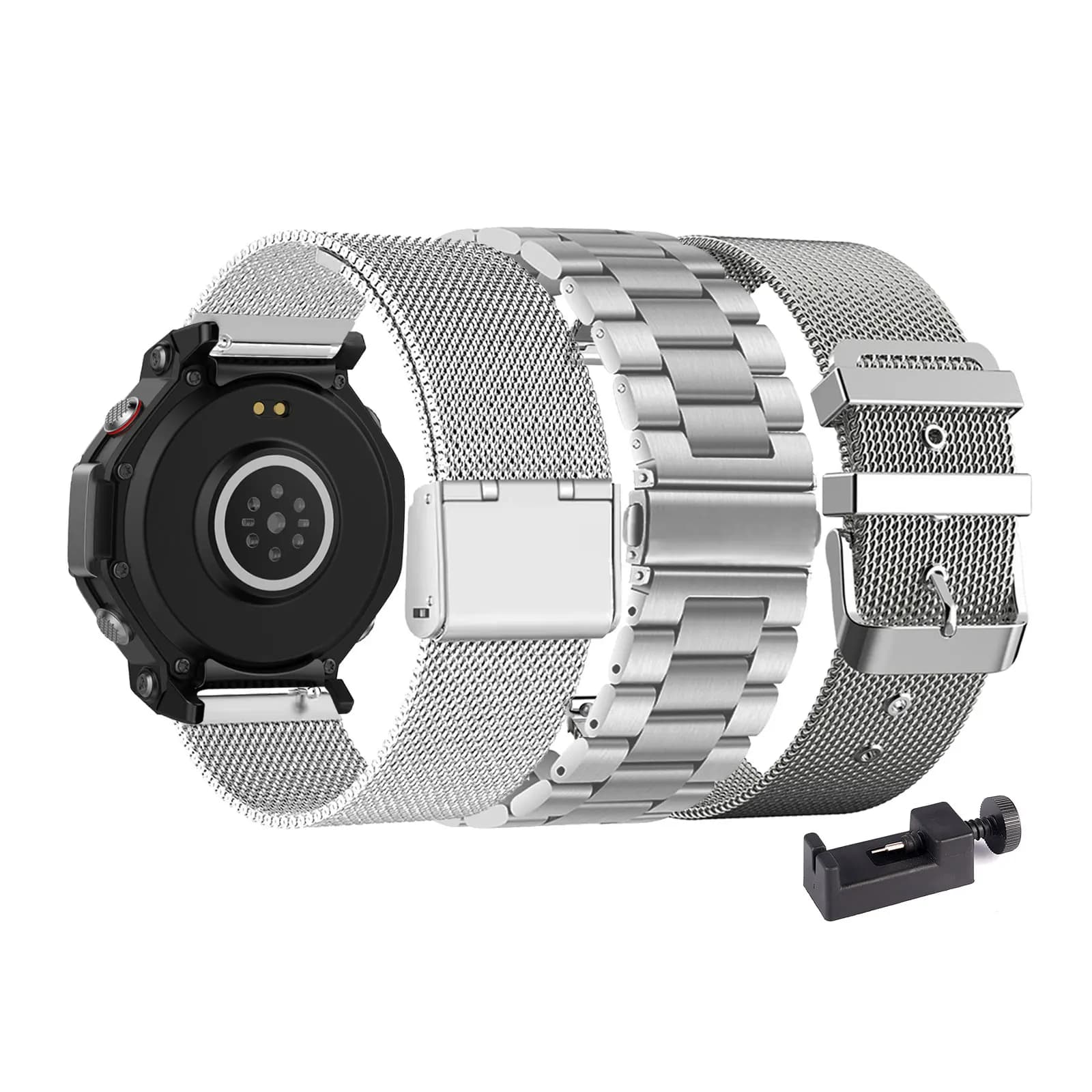 3 cinturini in metallo per Amazfit T-Rex 3 Pro 48mm, cinturino per uomo e donna