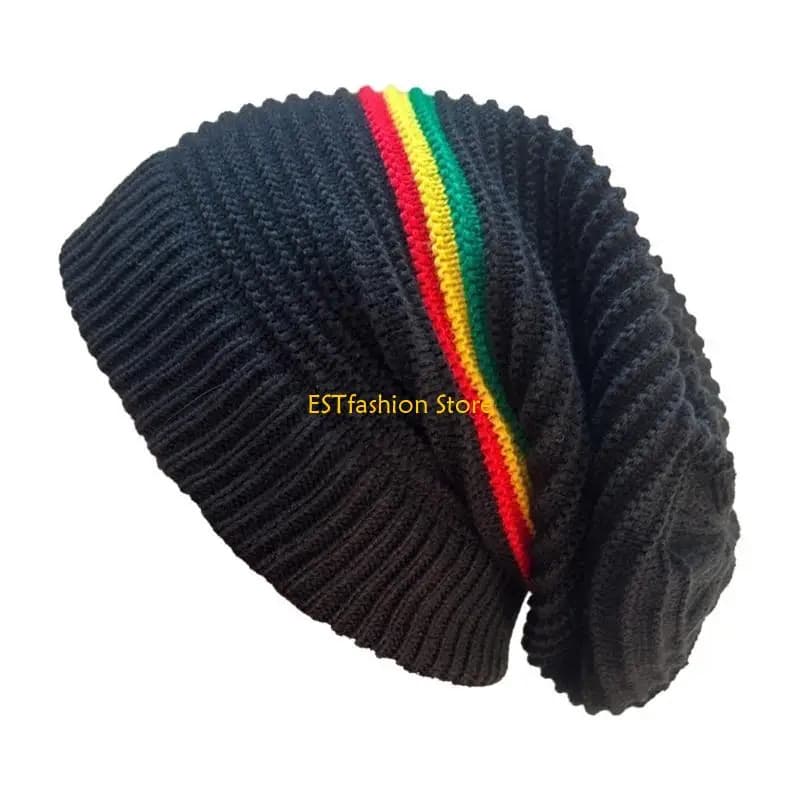 Y5GC Warm Hat Weaving Knit for Women Hip Hop Hat Unique Hat Reggae Lover