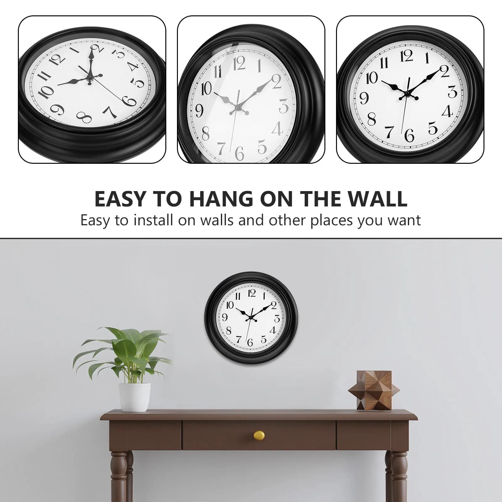 Orologio da Parete Silenzioso al Quarzo a Batteria, Decorazione per Camera da Letto, Cucina, Stile Rustico, Grande Orologio Decorativo da Parete