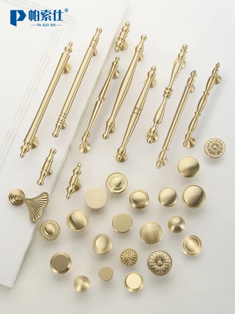 Maniglia per armadio YFY, stile francese, lusso leggero, per cassetti, colore oro, stile americano, semplice, per mobili.