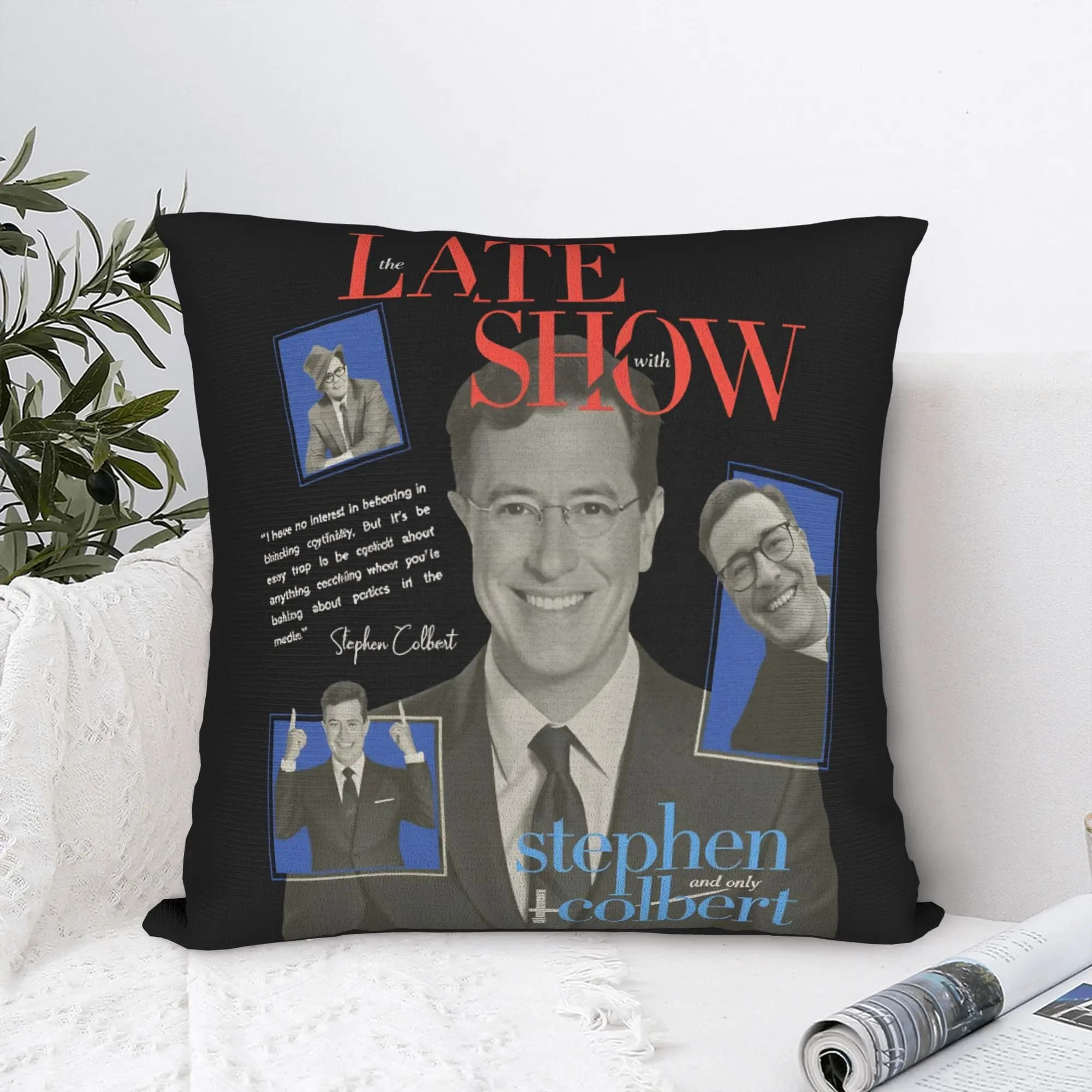Federe The Late Show con Stephen Colbert, federa moderna per divano, decorazione per la casa, fodera morbida per cuscino