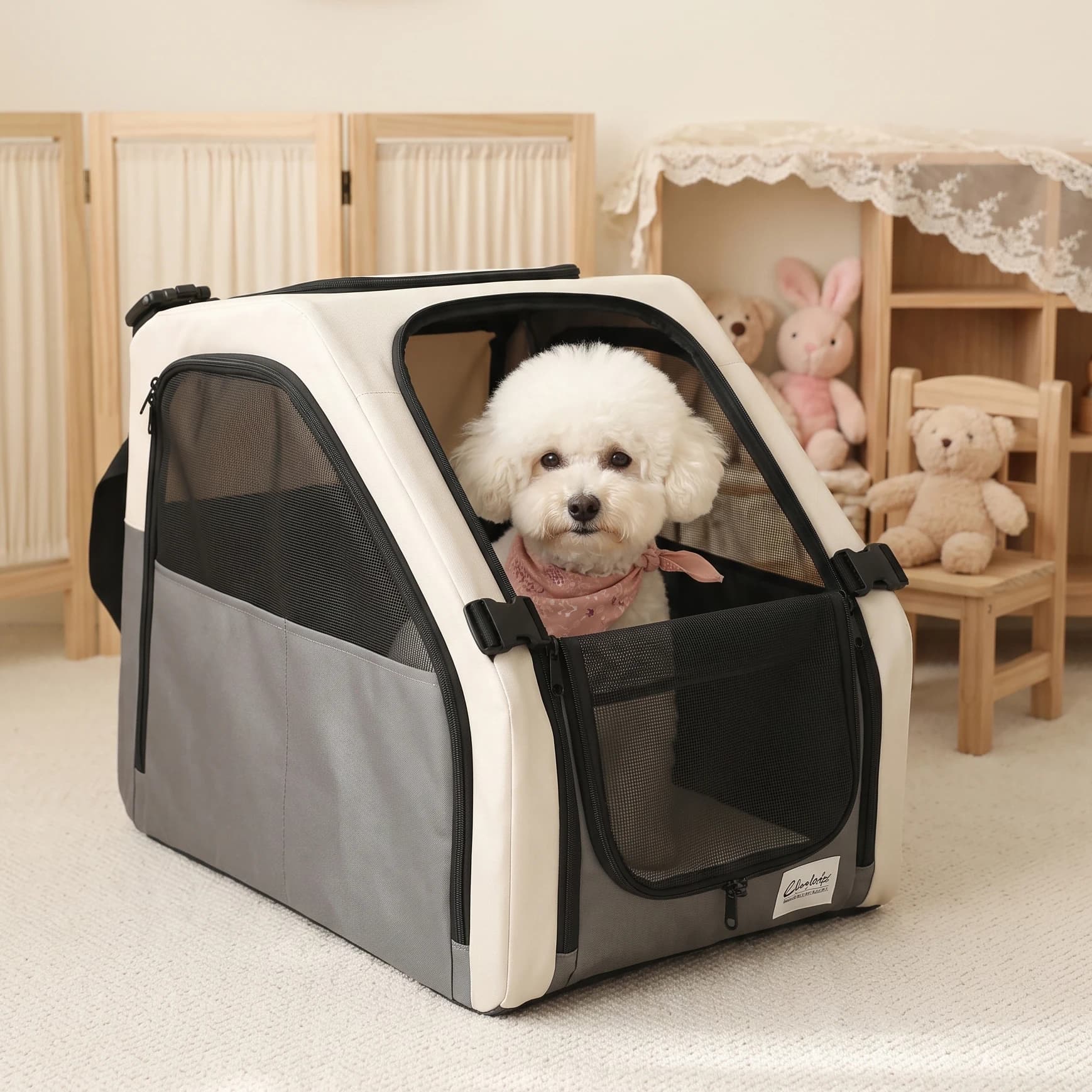 EdenPetz Foldable Pet Car Crate for Cats And Dogs Puppy Travel Bed Car Seat Bag,Portable Puppy Cat Cage Safe Travel